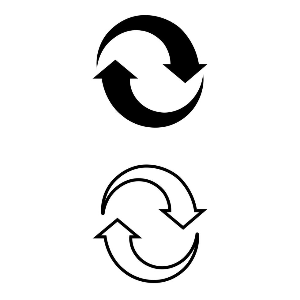 Reload icon vector set. Reset illustration sign collection. update symbol or logo.