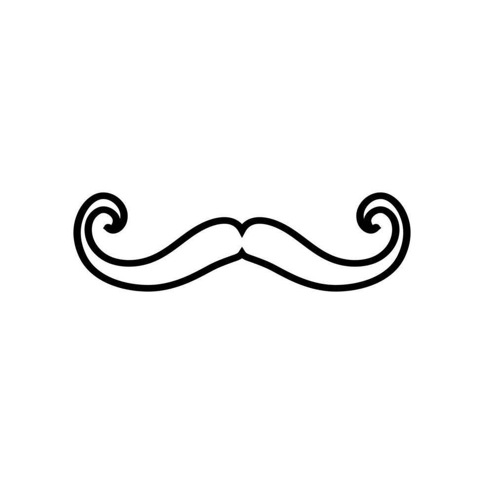 Mustache vector icon. Barbershop illustration sign. haircut symbol or logo.