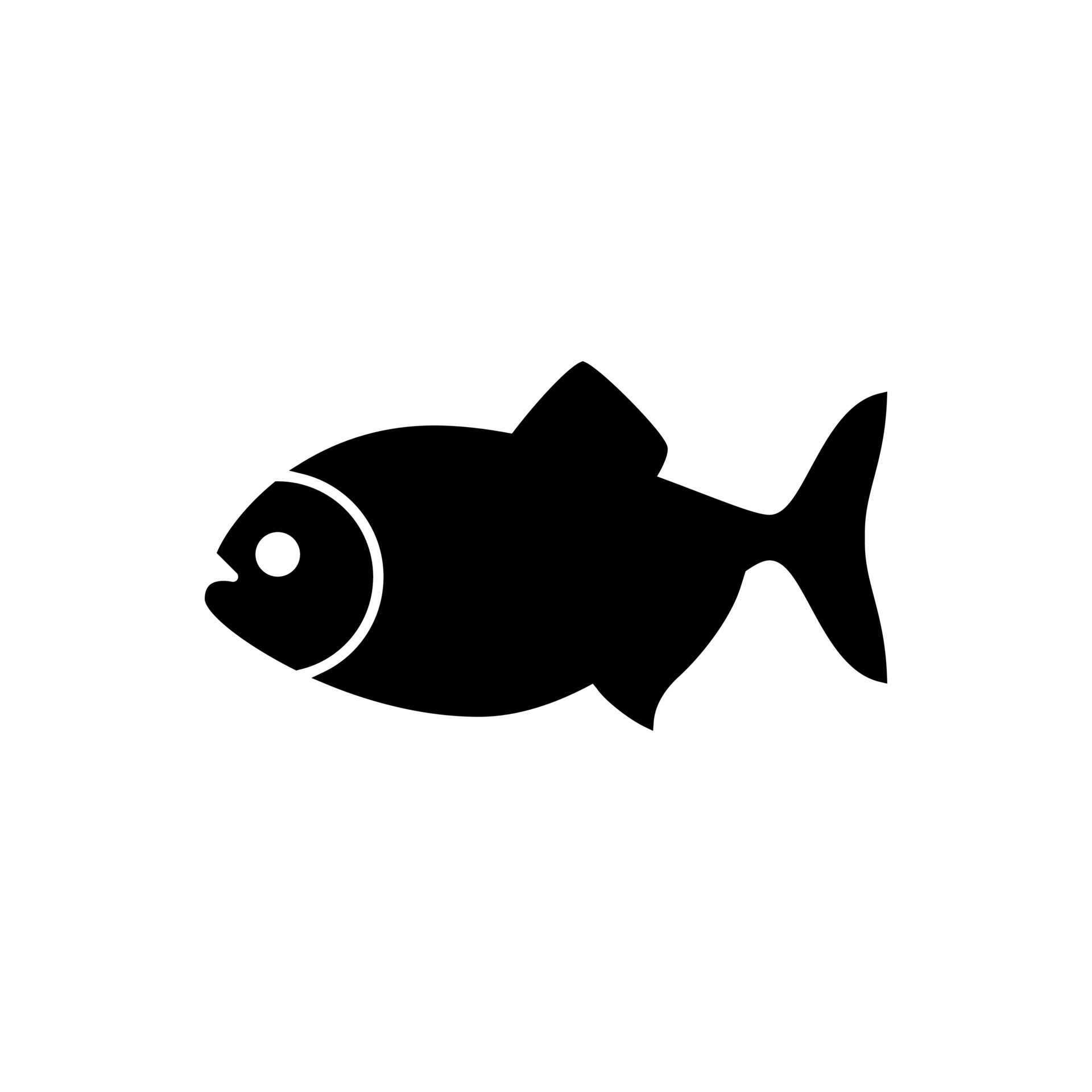 Fish icon vector. Seafood illustration sign. food symbol or logo
