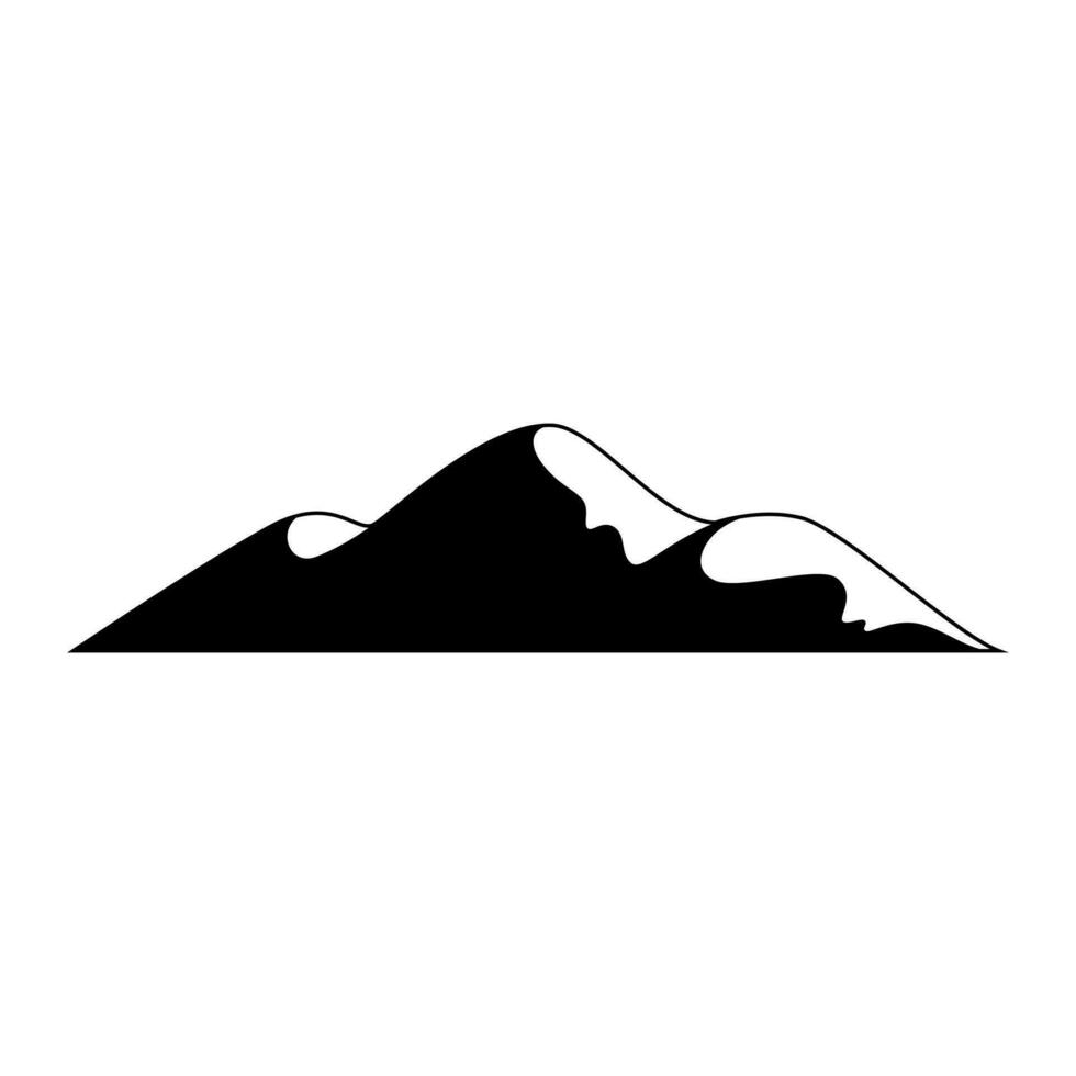 montañas icono vector. caminata ilustración signo. salvaje naturaleza símbolo o logo. vector