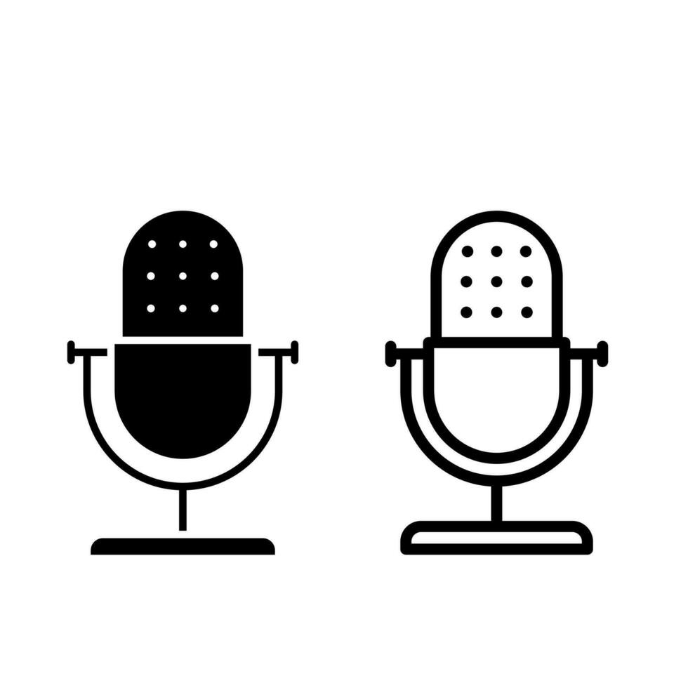 Microphone icon vector. Mic illustration sign. Karaoke symbol. vector