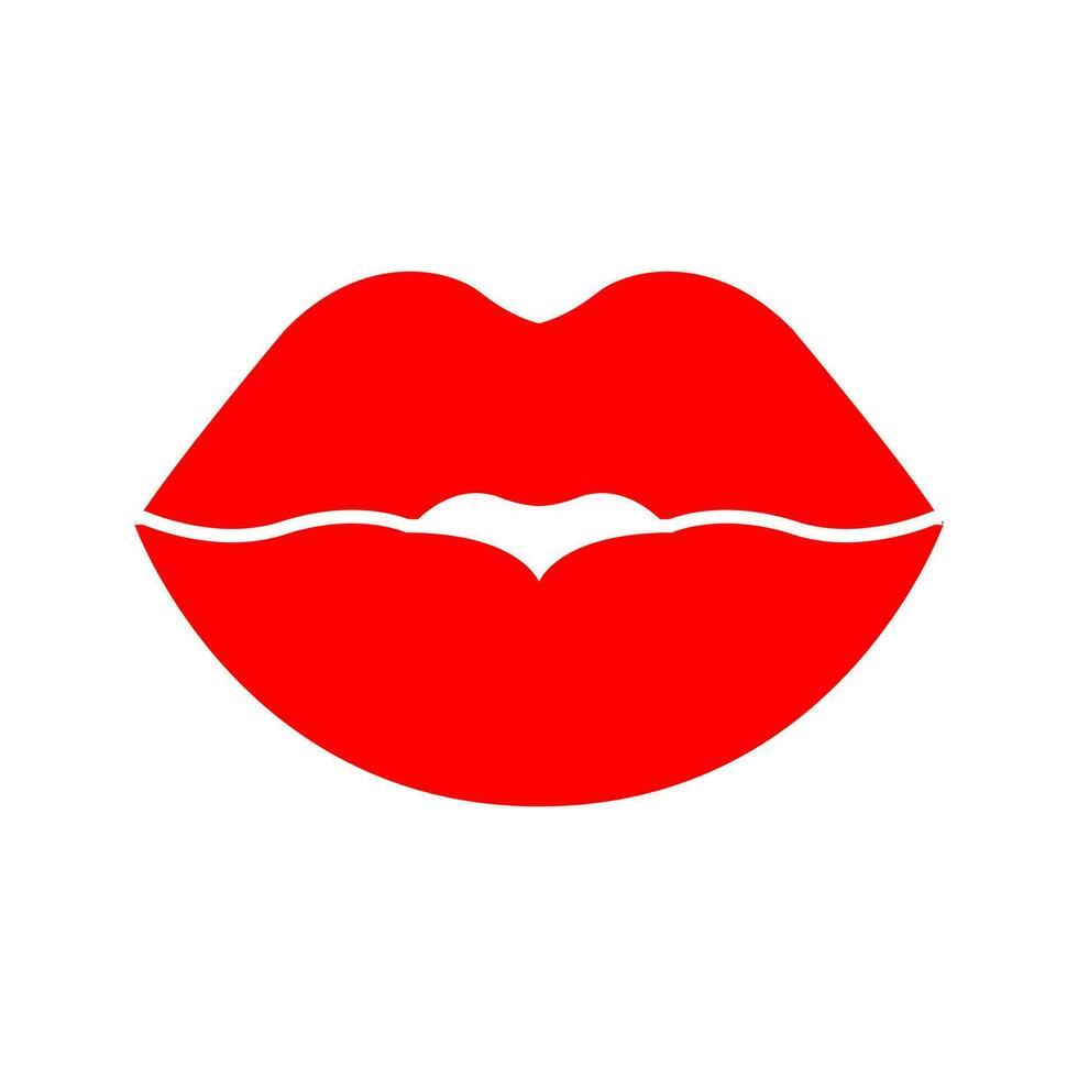 Lips vector icon. kiss illustration sign.  woman symbol. love logo.