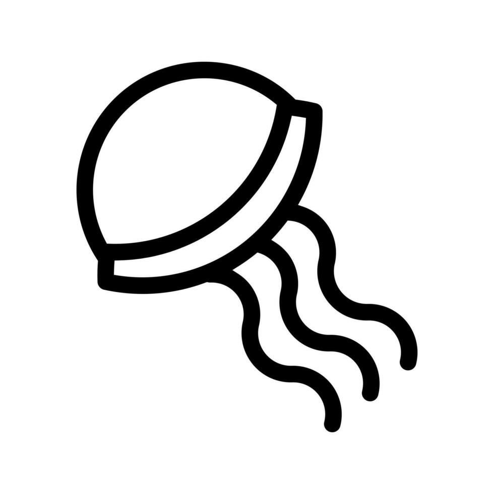 Medusa vector icono. mar vector icono. Oceano símbolo o logo.