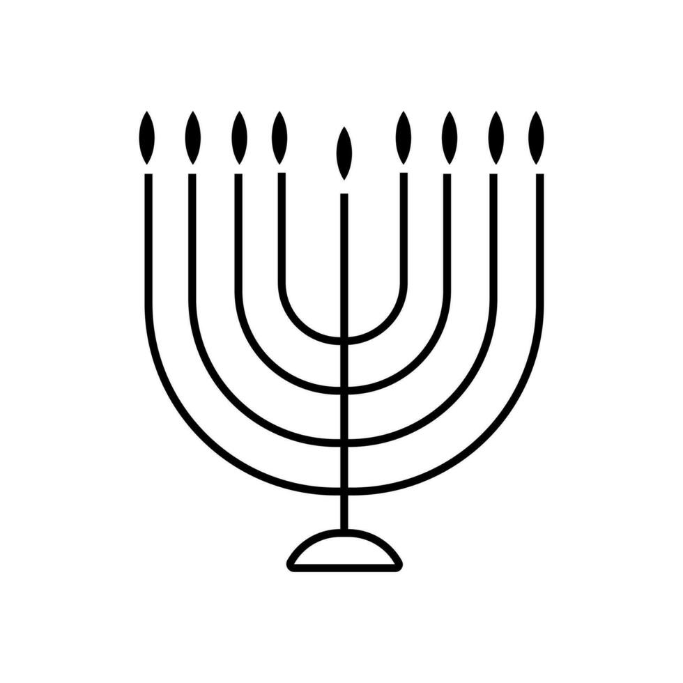 candelero icono vector. Menorah ilustración signo. velas símbolo o logo. vector