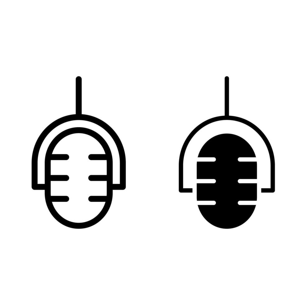 Microphone icon vector. Mic illustration sign. Karaoke symbol. vector