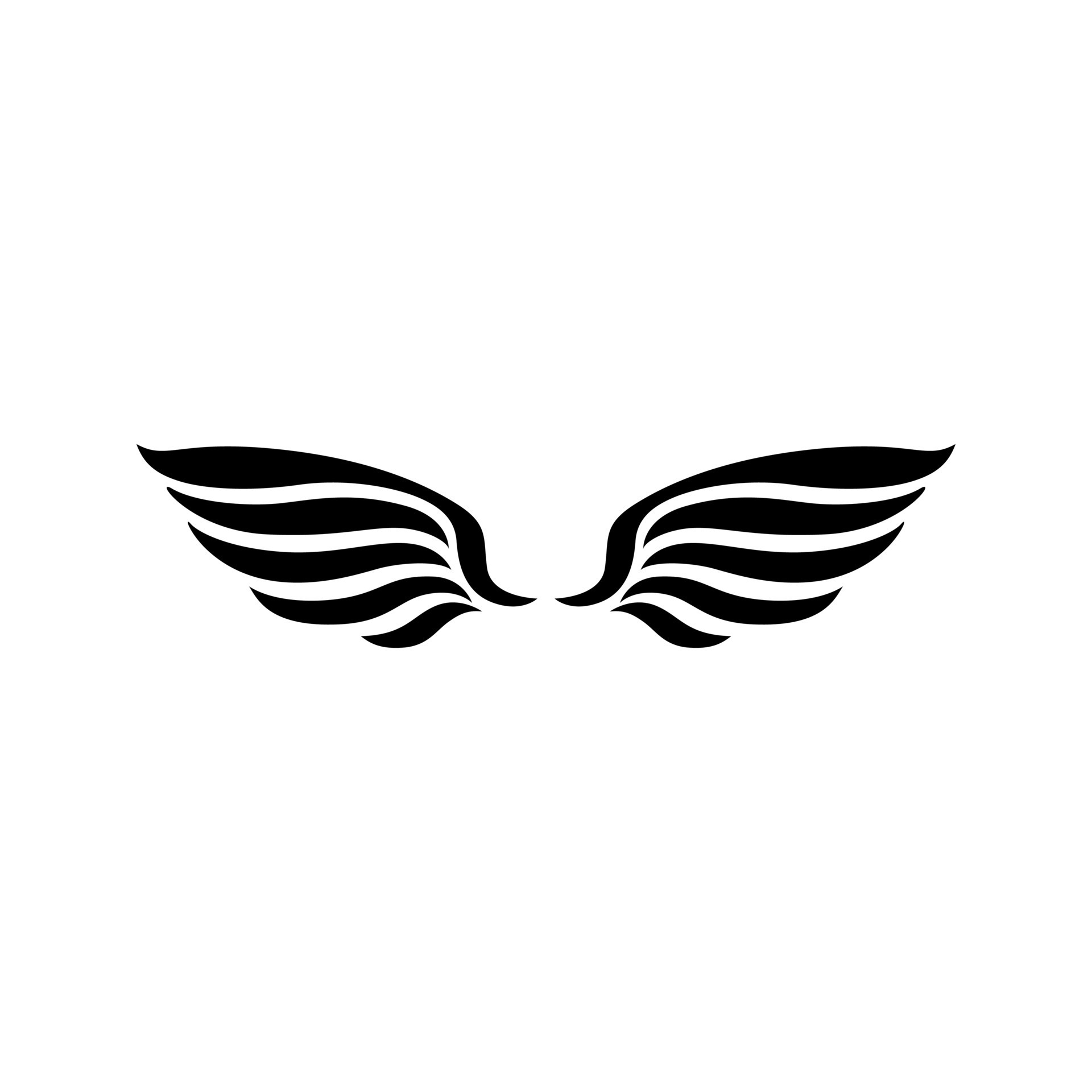 Angel wings icon vector. fly illustration sign collection. pilot symbol ...