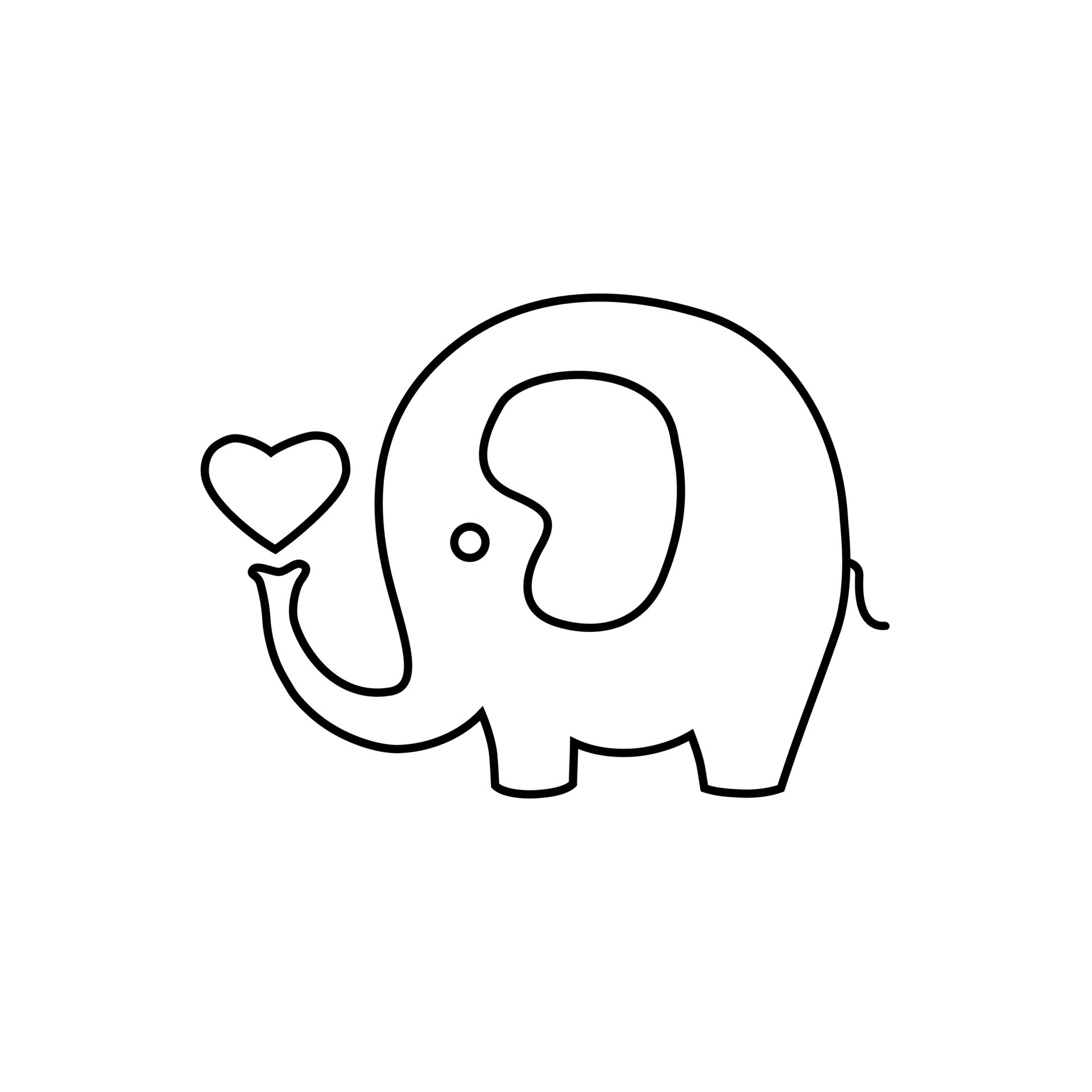 How To Draw Baby Elephant - Draw A Baby Elephant Face, HD Png Download ,  Transparent Png Image - PNGitem