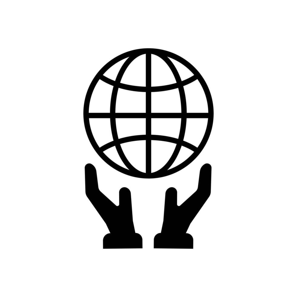 World map vector line icons. Navigation illustration sign. Globe symbol.