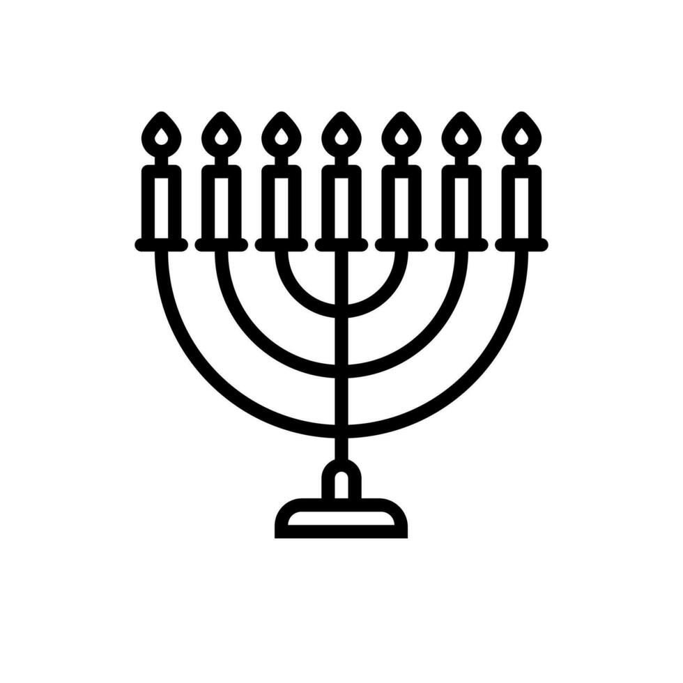 candelero icono vector. Menorah ilustración signo. velas símbolo o logo. vector