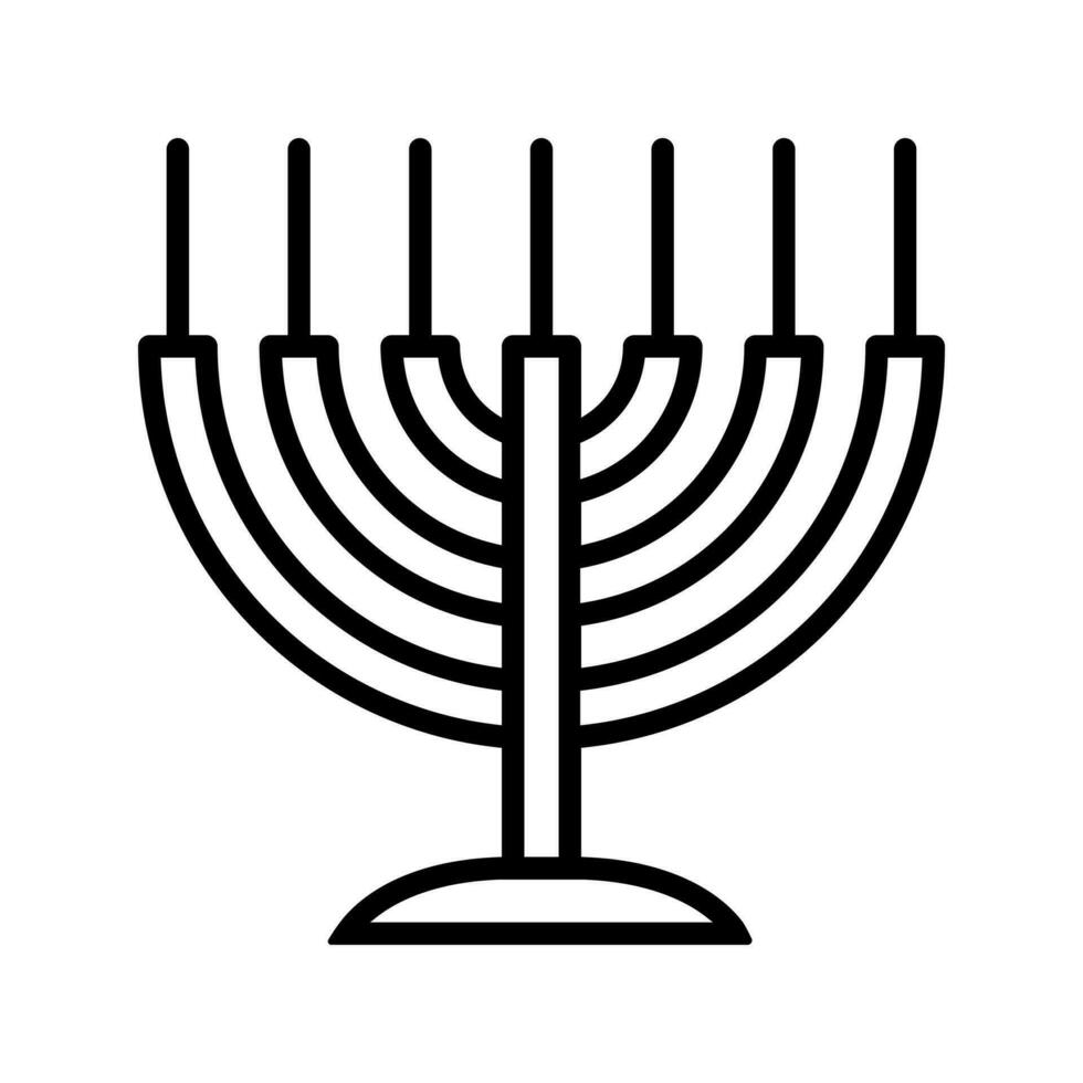 candelero icono vector. Menorah ilustración signo. velas símbolo o logo. vector