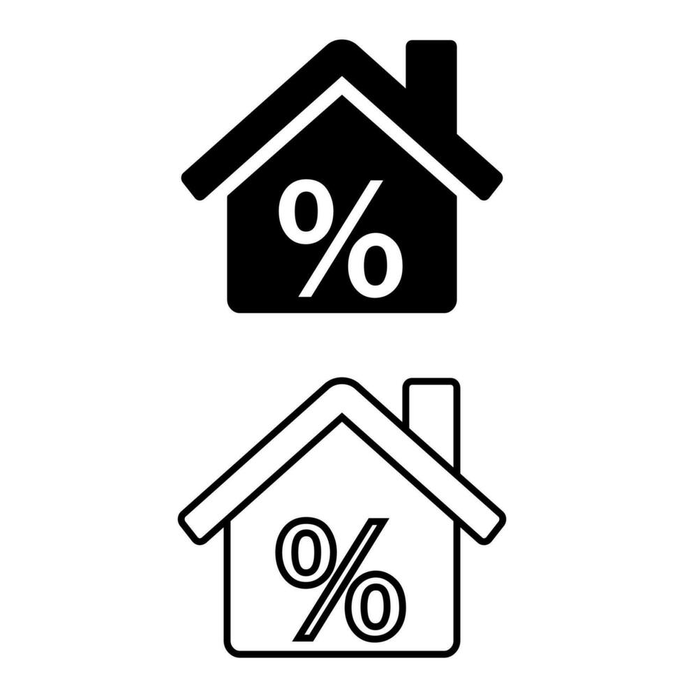 préstamo icono vector colocar. interesar ilustración firmar recopilación. banco signo. costo logo.