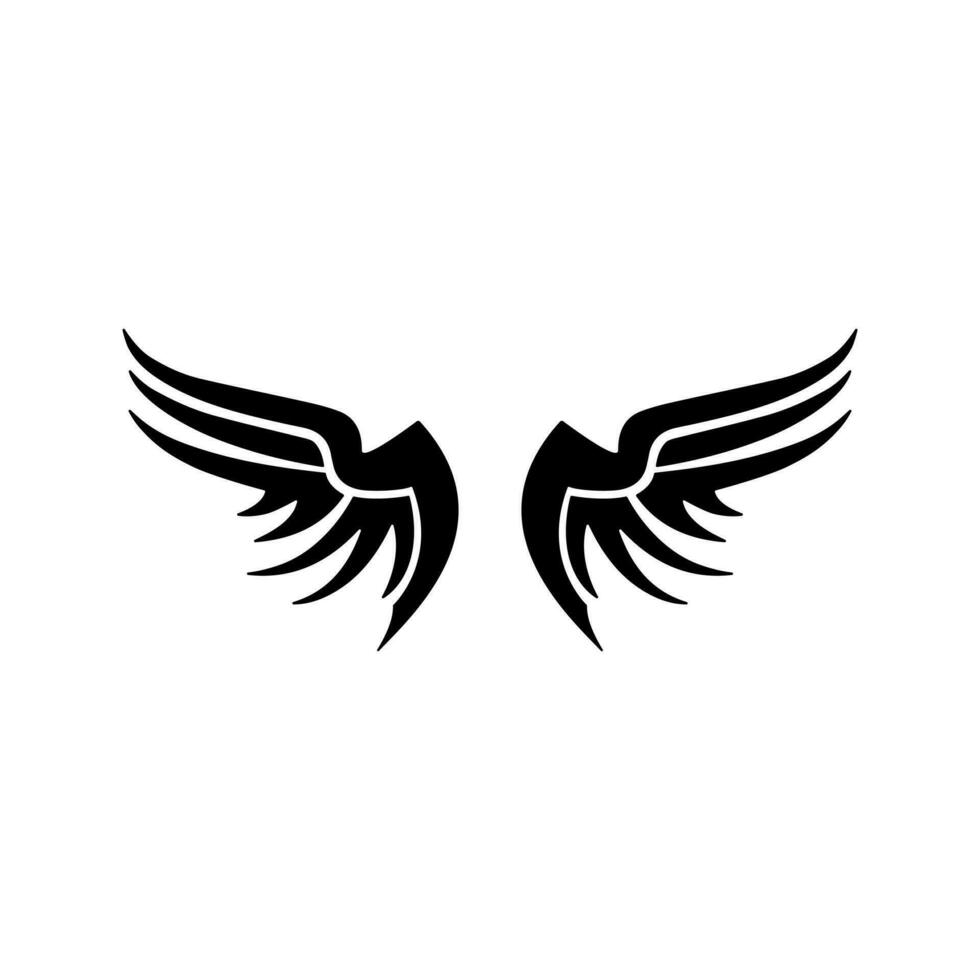 ángel alas icono vector. mosca ilustración firmar recopilación. piloto símbolo. alas logo. vector