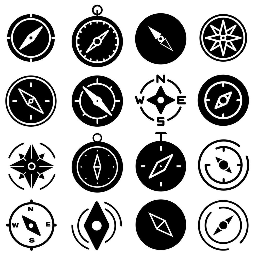 Compass Vector Icon. route illustration sign. road Symbol.