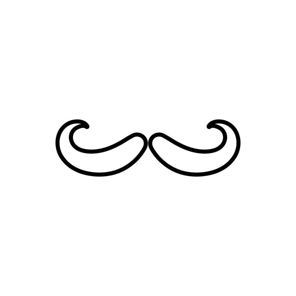 Mustache vector icon. Barbershop illustration sign. haircut symbol or logo.