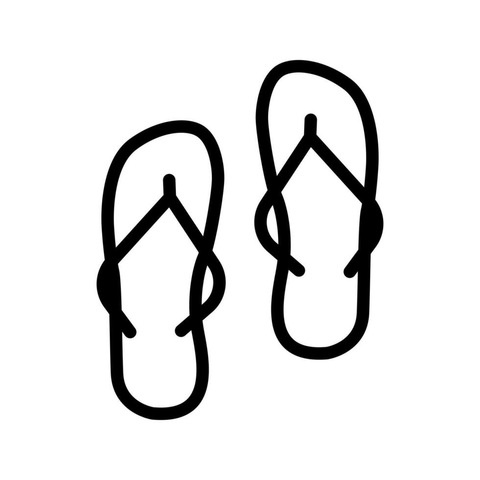 Flip flops vector icon. Beach illustration sign. Slippers symbol or logo.