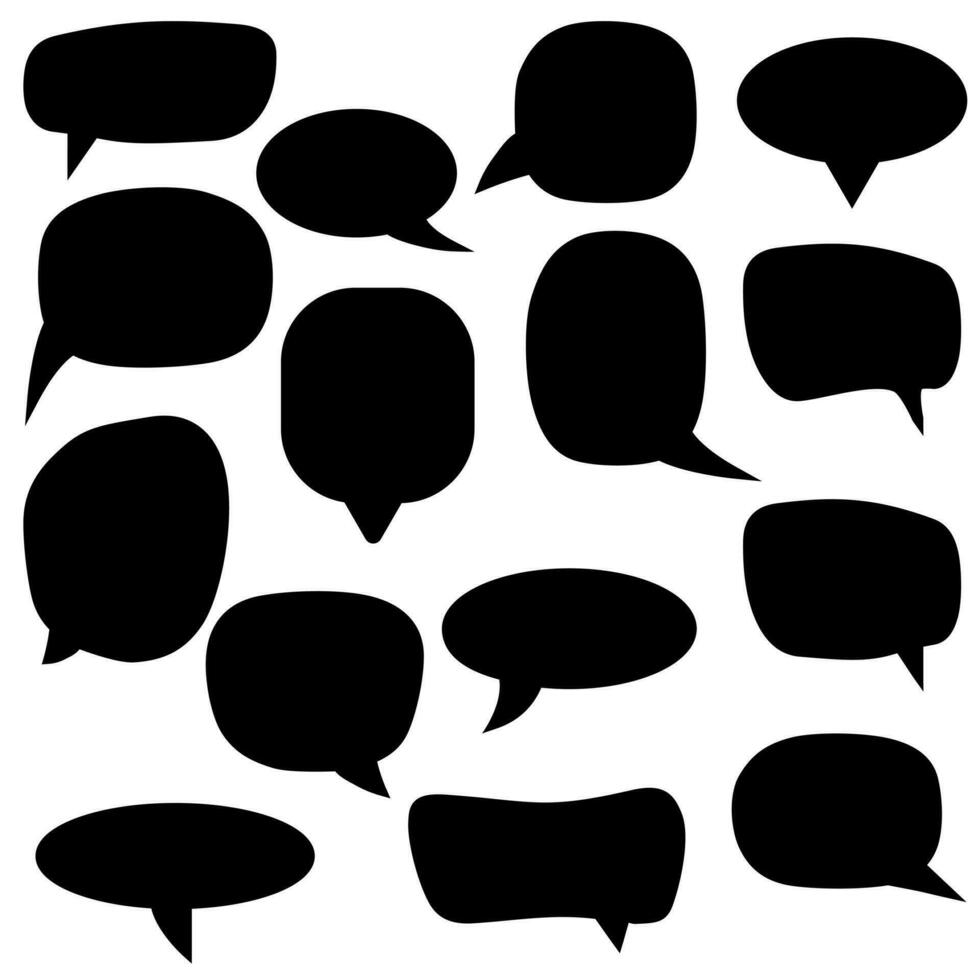 Message vector icon set. speech bubble illustration sign collection. chat symbol or logo.