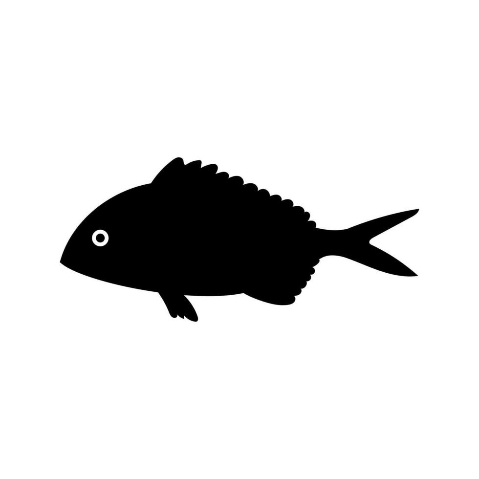 pescado icono vector. Mariscos ilustración signo. comida símbolo o logo. vector