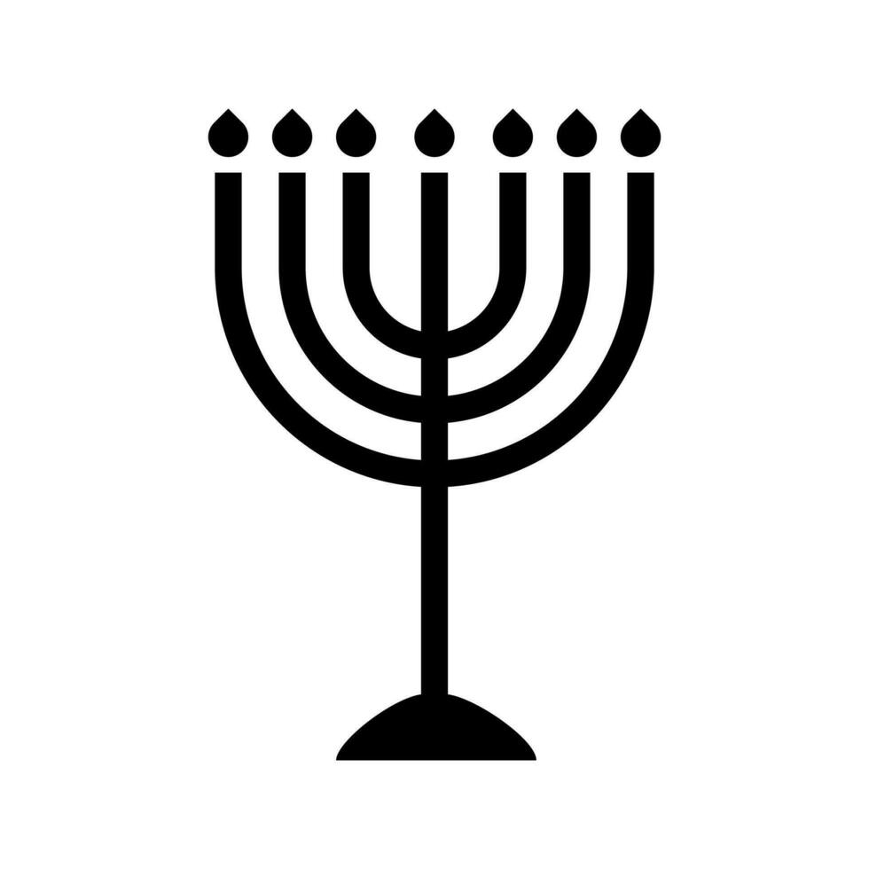 candelero icono vector. Menorah ilustración signo. velas símbolo o logo. vector