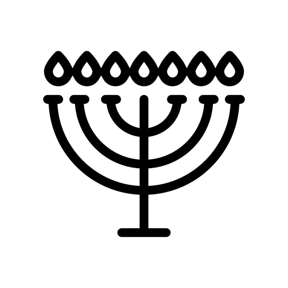 candelero icono vector. Menorah ilustración signo. velas símbolo o logo. vector