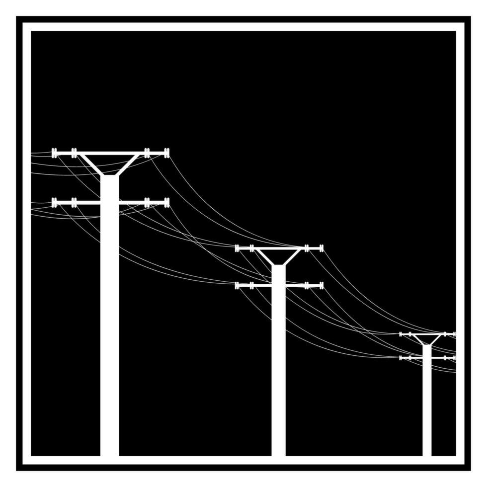power pole logo vector