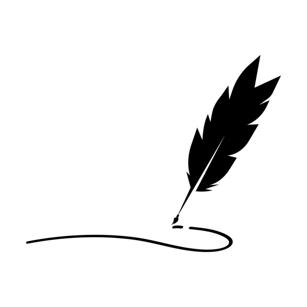 feather logo vector design