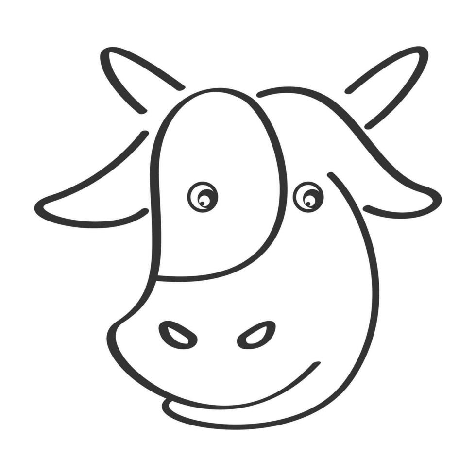 vaca logo vector ilustración diseño