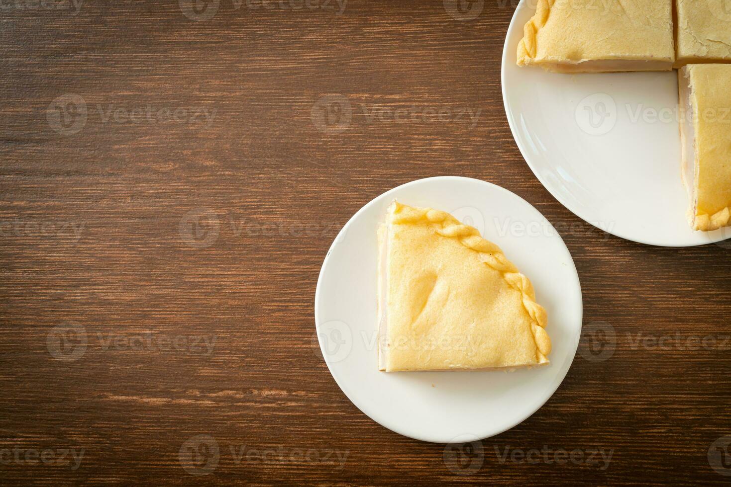 Toddy palm pies on plate photo