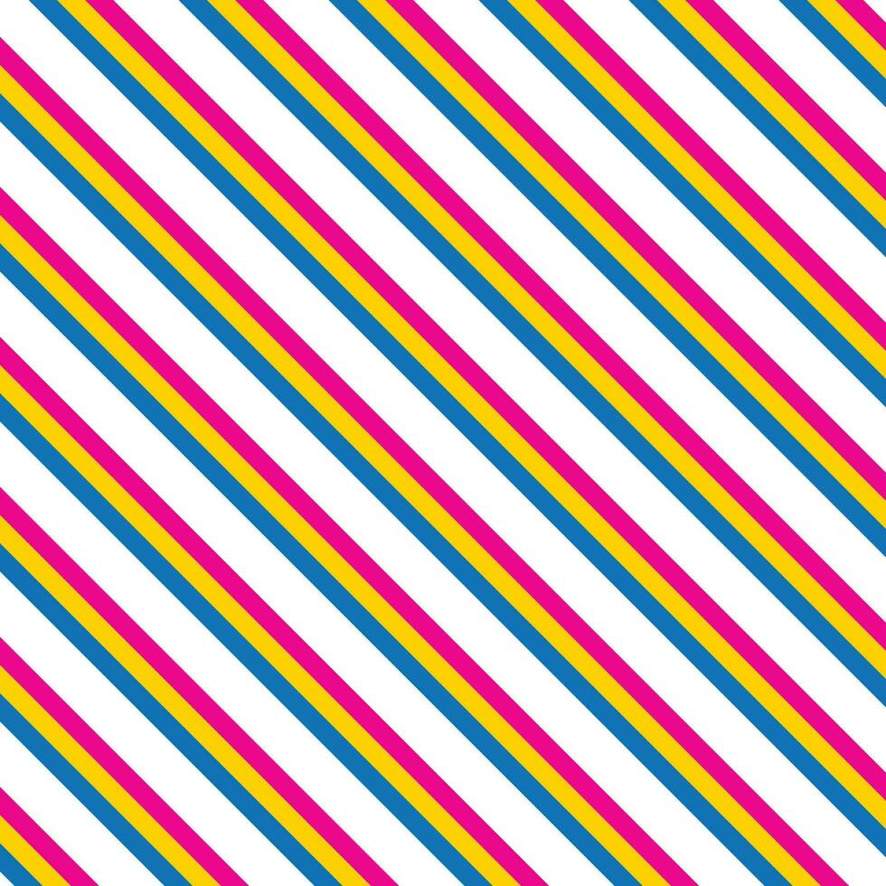 abstract modern pink yellow blue diagonal stripe lines pattern. vector