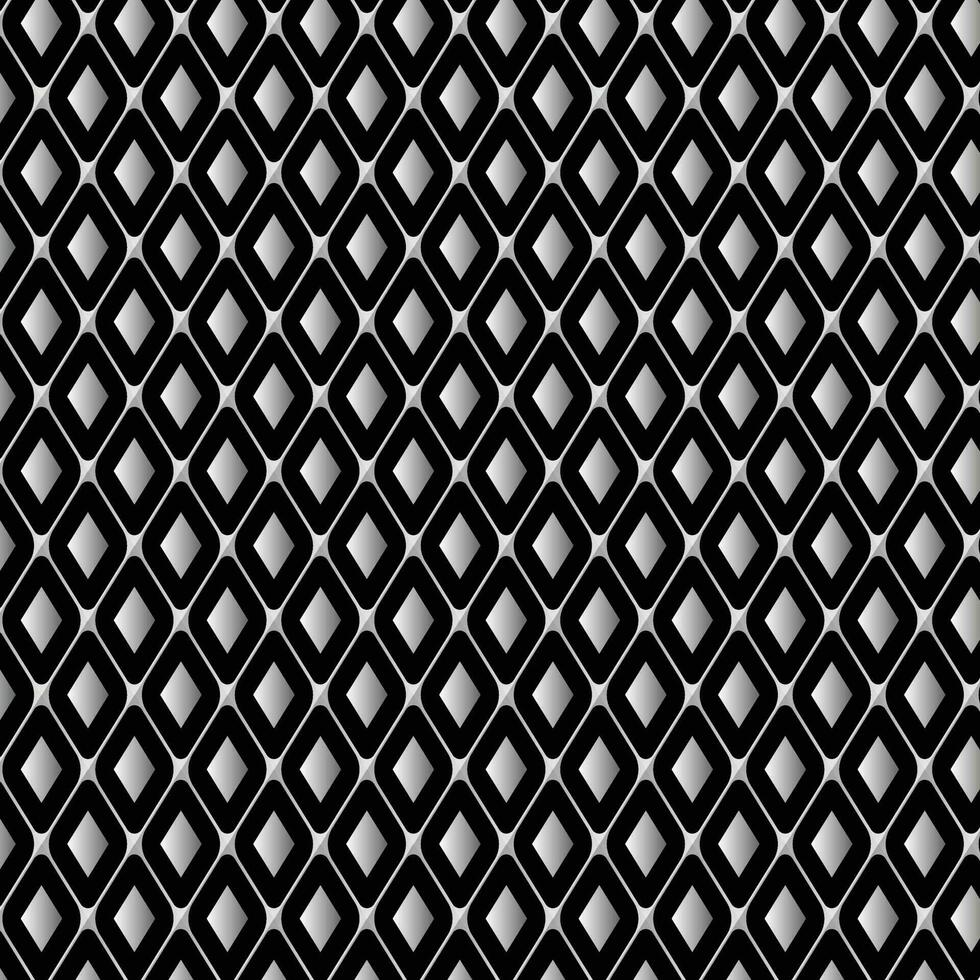 abstract geometric silver gradient rhombus pattern art. vector