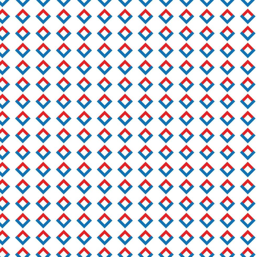 abstract creative seamless geometric red and blue pattern art. vector