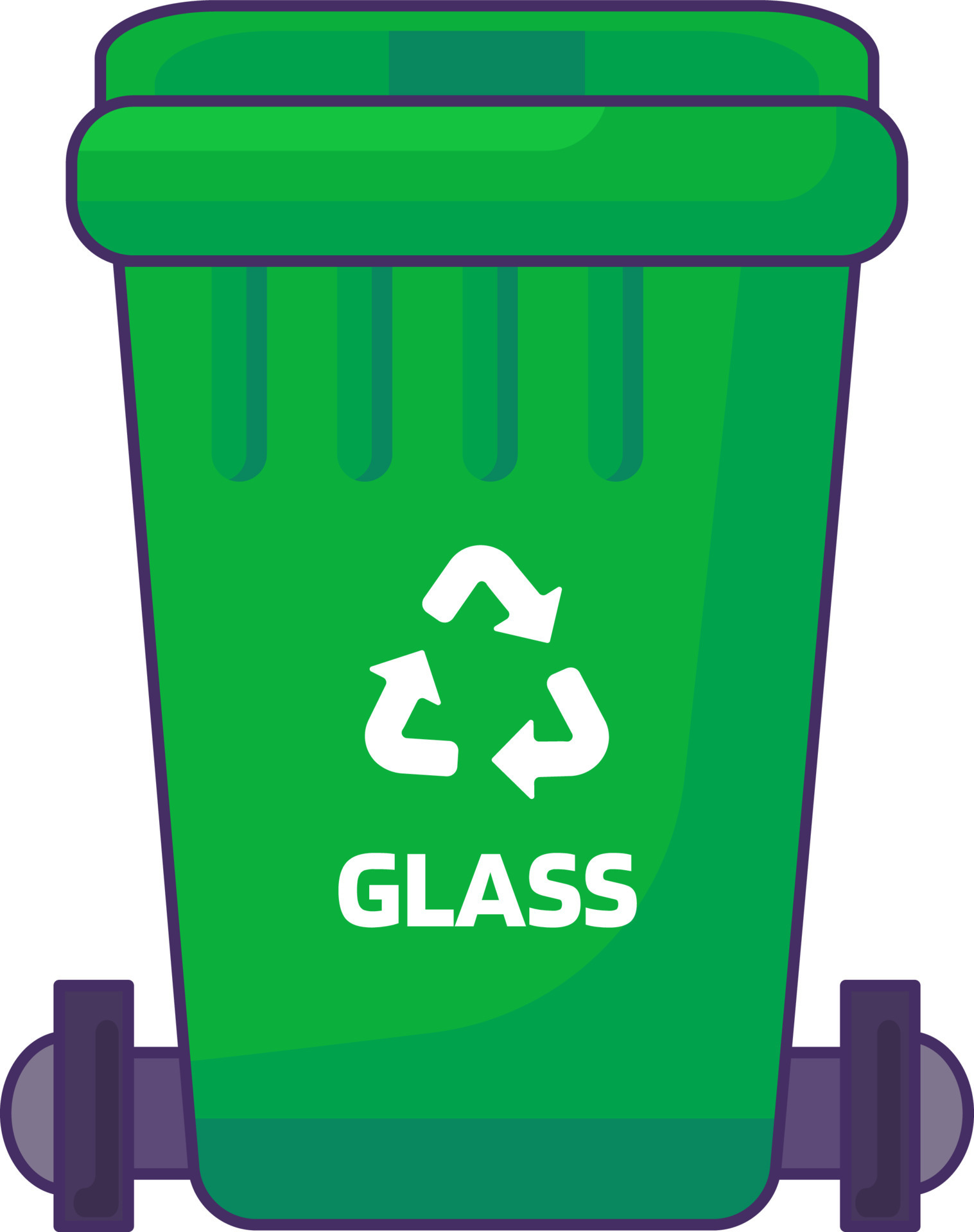 Closed Transportable Glass Waste Container 23733107 Vector Art at Vecteezy
