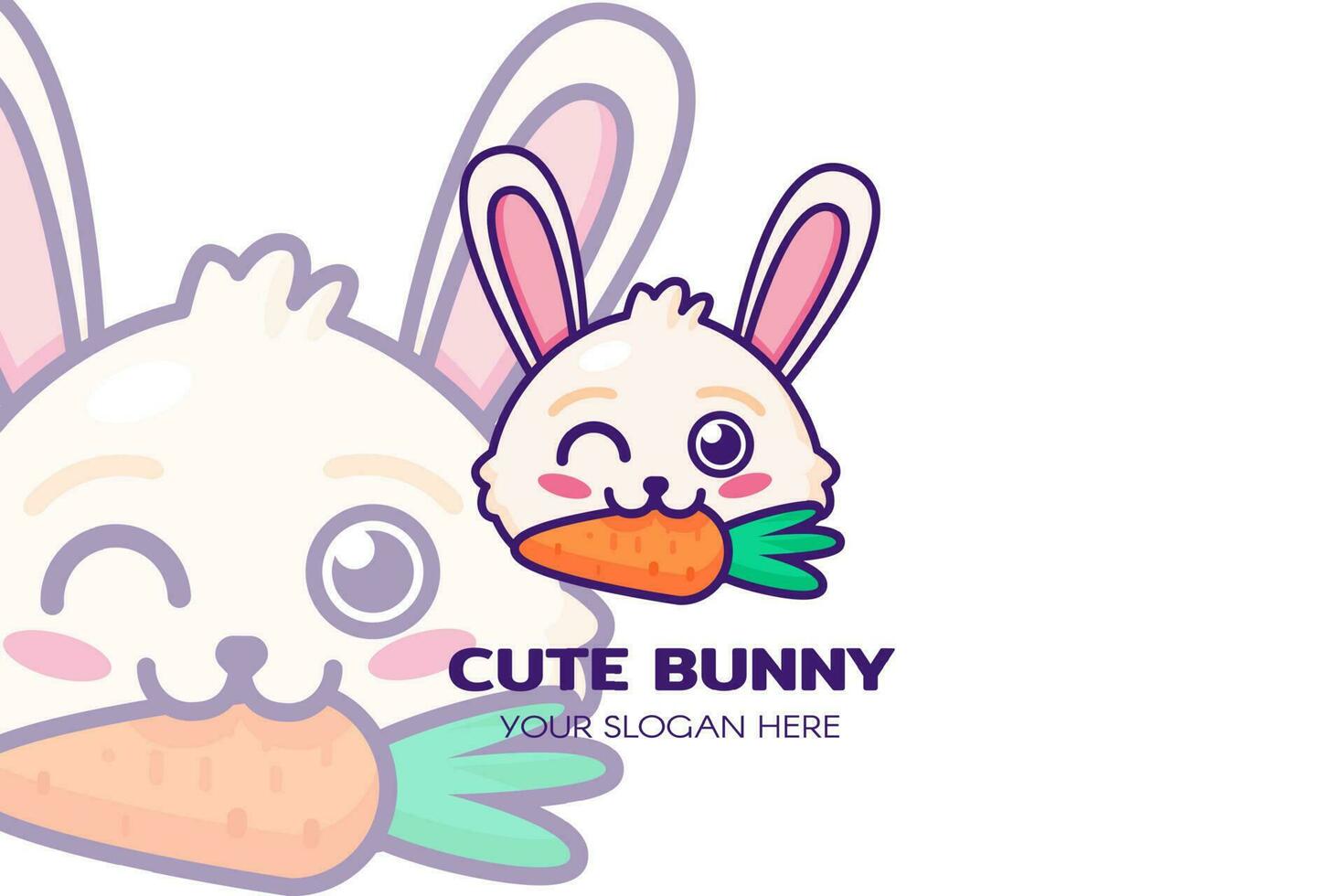 Small Eared Hare Rabbit Outline Isolated Icon vector
