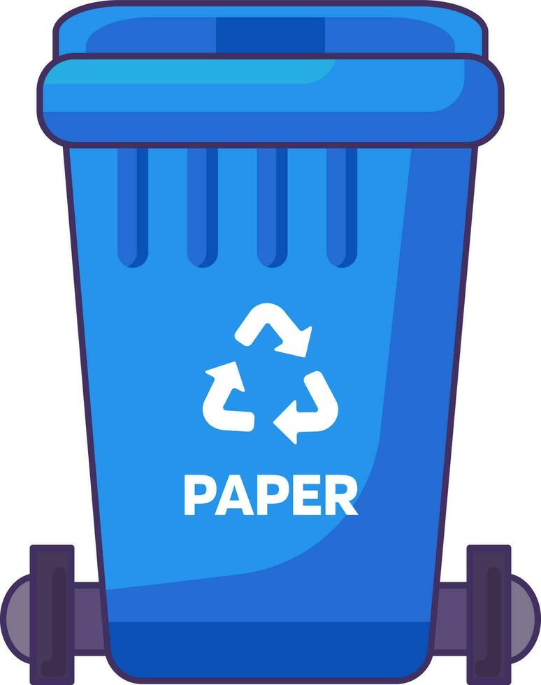 Closed Transportable Paper Waste Container vector