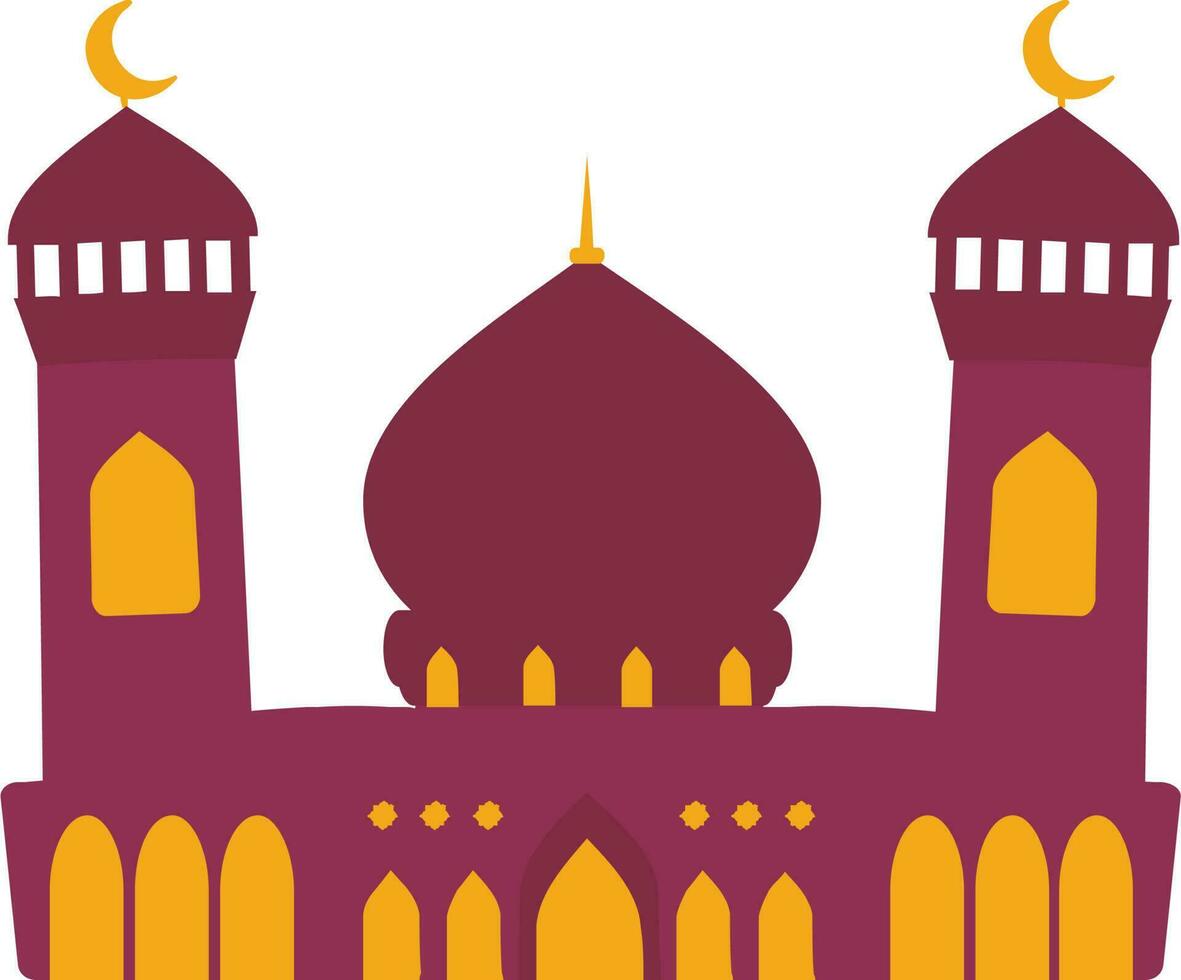Mosque icon. Flat illustration of mosque vector icon for web design. Islamic vector illustration