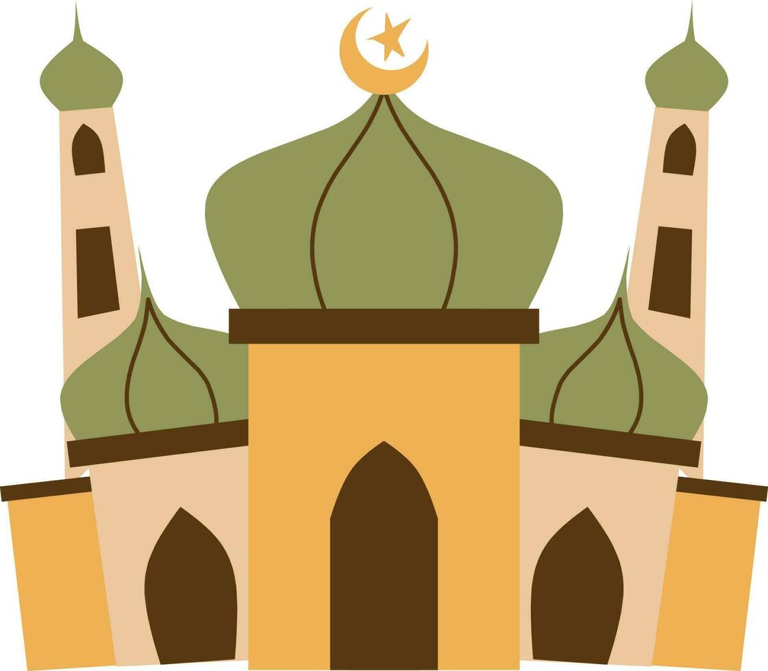 Mosque icon. Flat illustration of mosque vector icon for web design. Islamic vector illustration