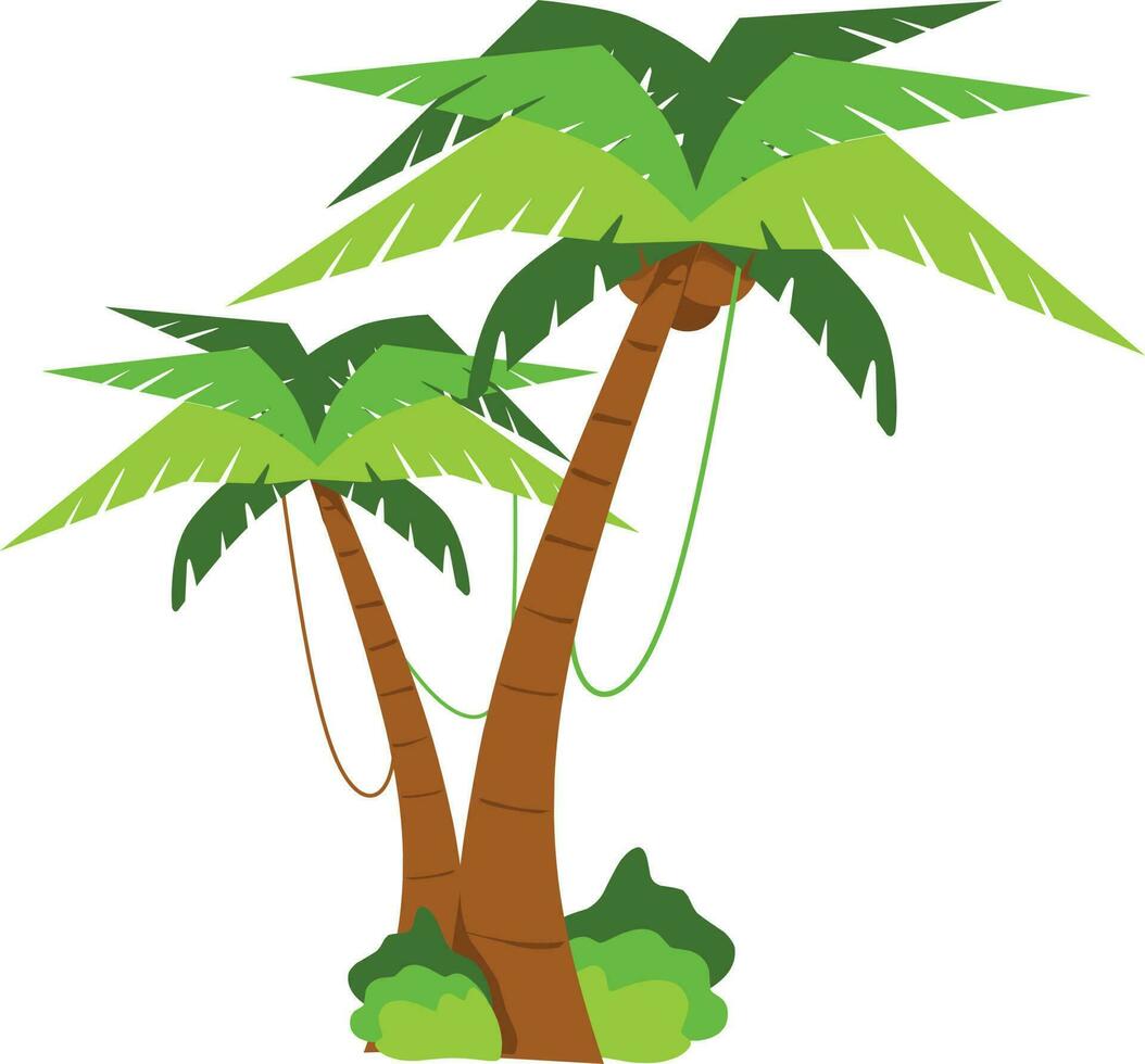 palma árbol aislado en blanco. vector ilustración
