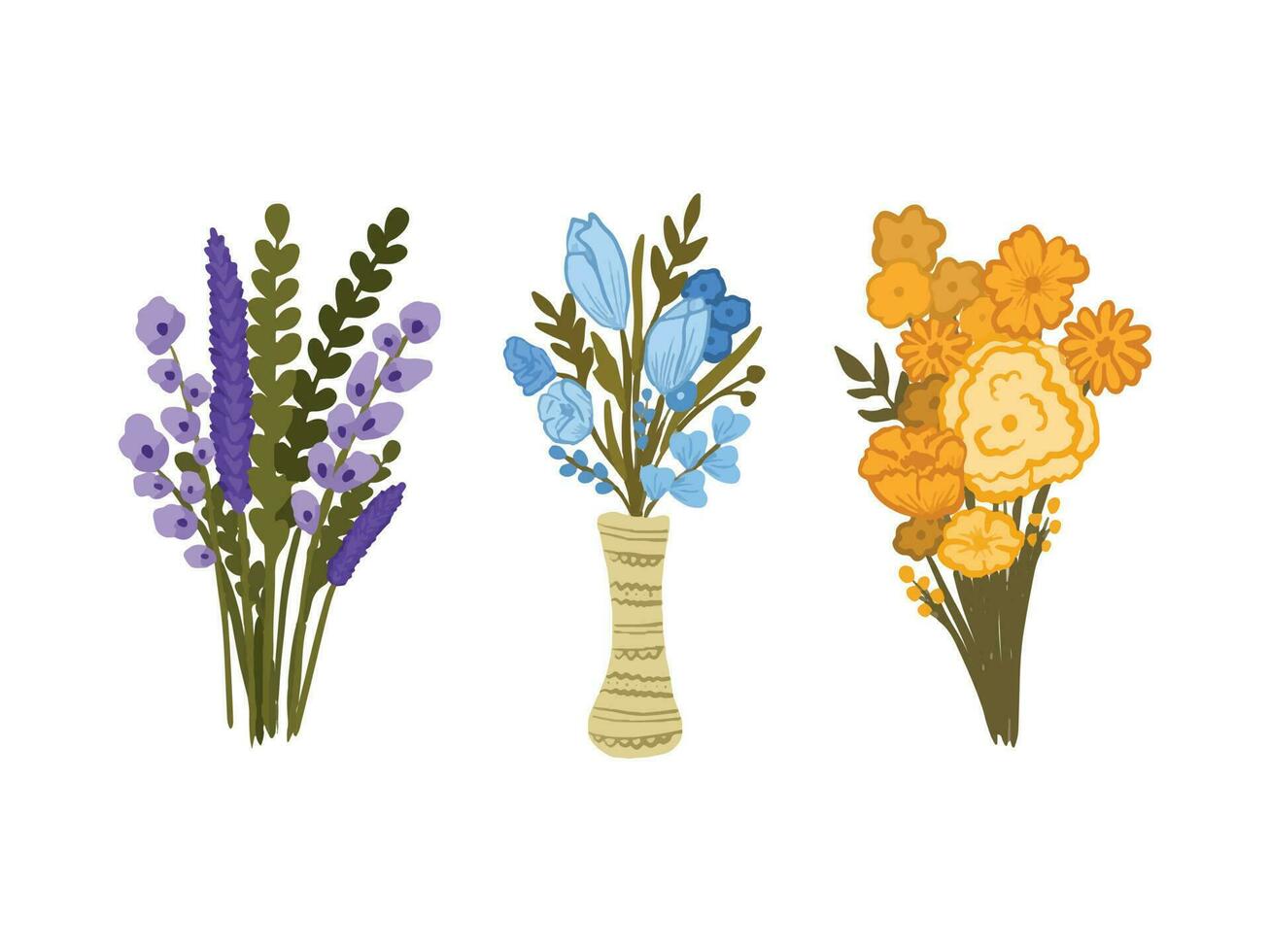 Botanical Beautiful Flower Bouquet vector