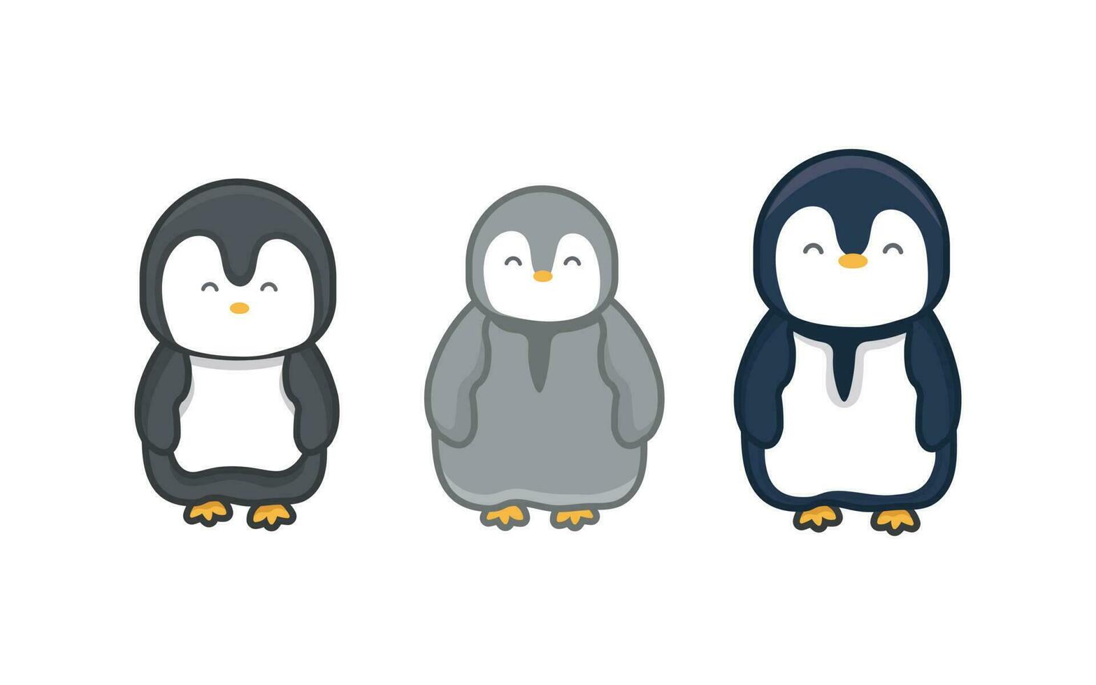 linda pingüino animal dibujos animados diseño ilustración vector