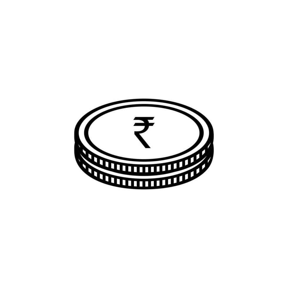 India Currency Symbol, Indian Rupee Icon, INR Sign. Vector Illustration