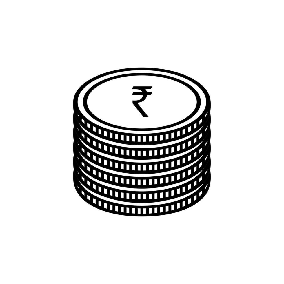 India Currency Symbol, Indian Rupee Icon, INR Sign. Vector Illustration