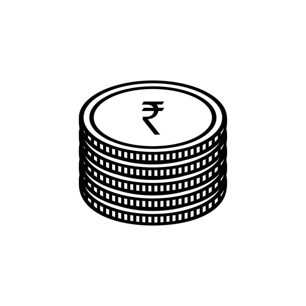 India Currency Symbol, Indian Rupee Icon, INR Sign. Vector Illustration