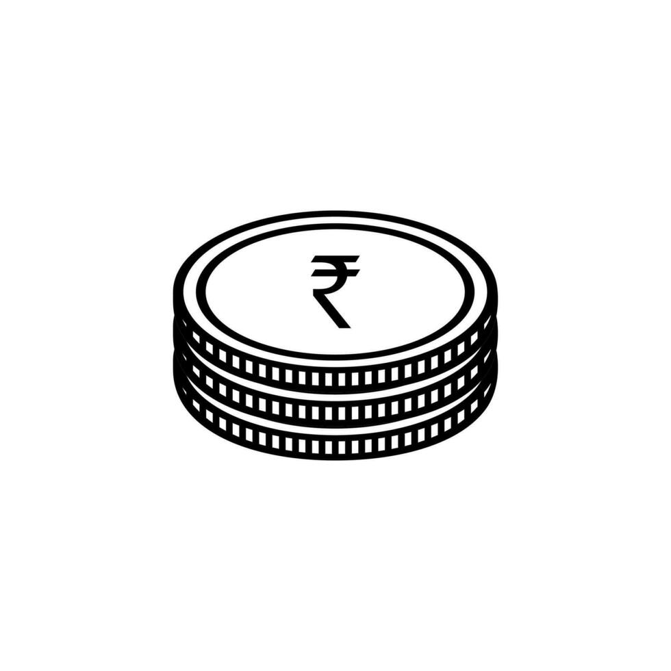 India moneda símbolo, indio rupia icono, inr signo. vector ilustración