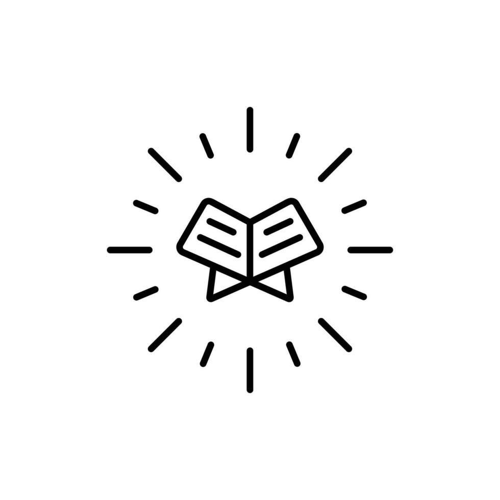al quran icon. outline icon vector