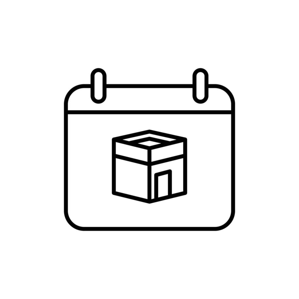 kaaba icon. outline icon vector