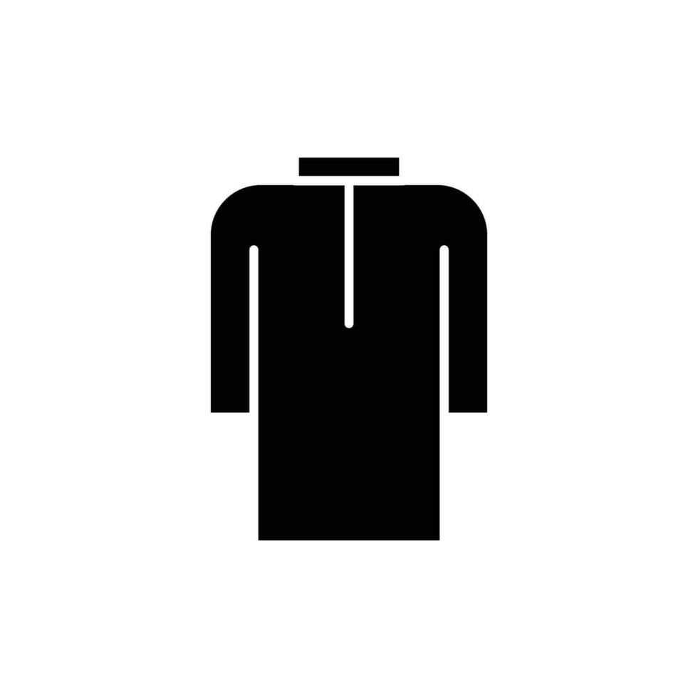 Muslim dress. solid icon vector