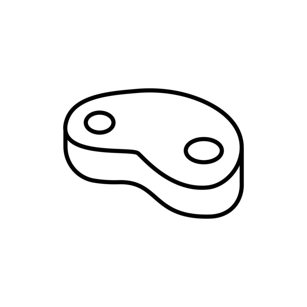 meat icon. outline icon vector