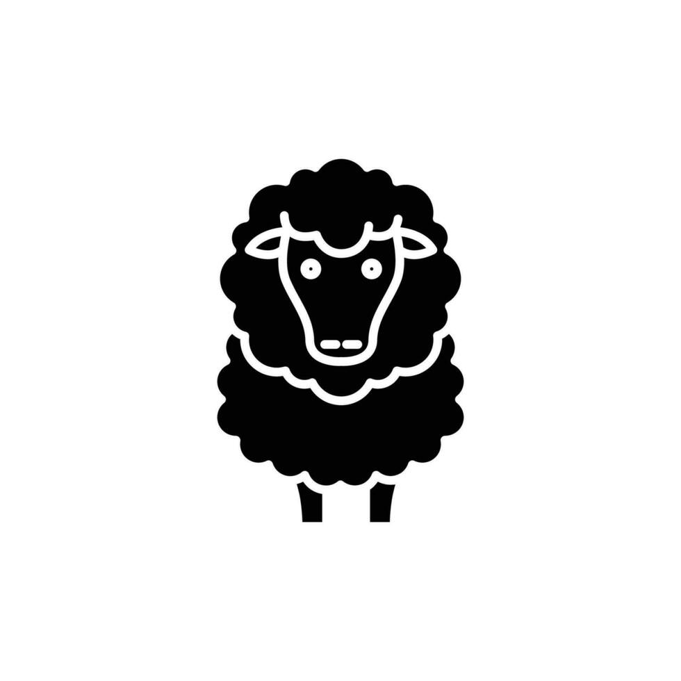 sheep icon. solid icon vector