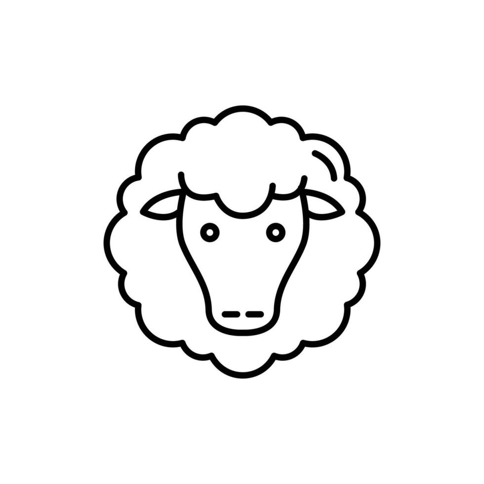 sheep icon. outline icon vector