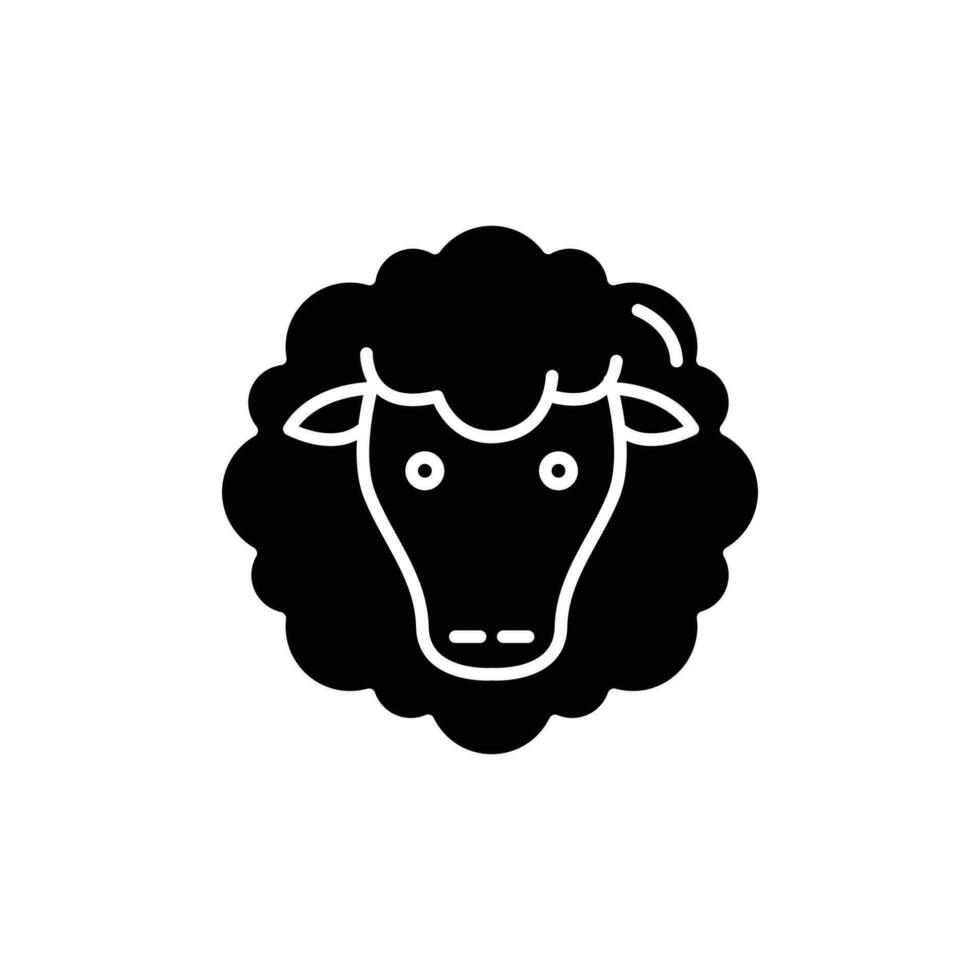 sheep icon. solid icon vector