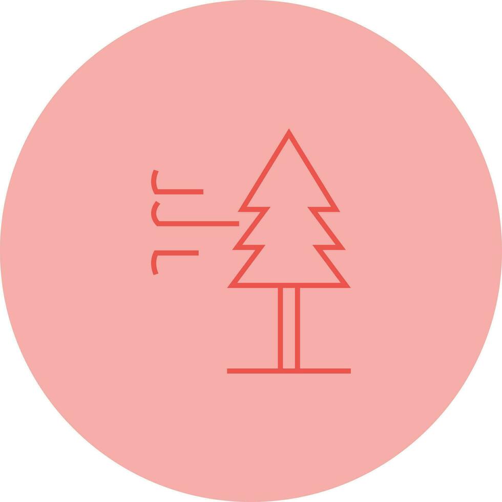 Tree with Wind Vector Icon